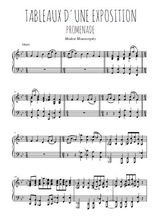 Téléchargez l'arrangement pour piano de la partition de modest-moussorgski-tableaux-d-une-exposition en PDF